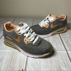 NIKE AIR MAX 90 ULTRA PREMIUM Women's Athletic Sneakers Cool Grey Color Sz 6